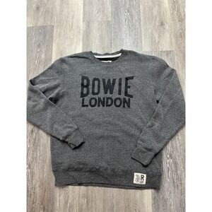 Roots of Fight David Bowie London Crew Sweatshirt Ziggy Stardust ROF Size L